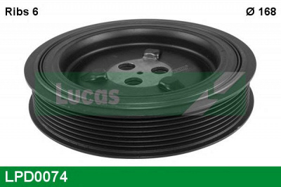 LUCAS ENGINE DRIVE lpd0074 -  Ременный шкив, коленчатый вал